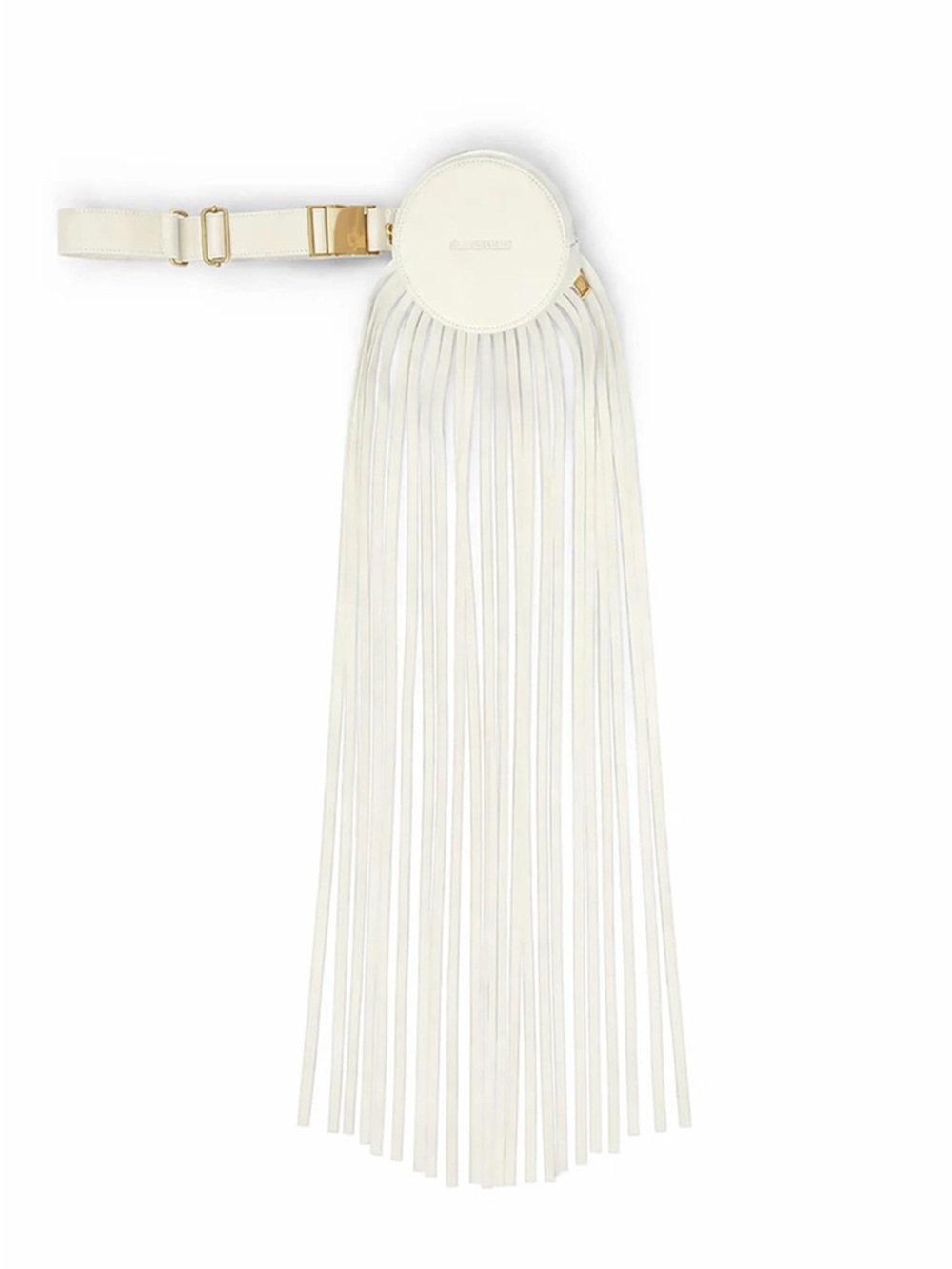 Andrea Iyamah DUN Ivory Round Detachable Fringe Belt Bag - Picture 2 of 16